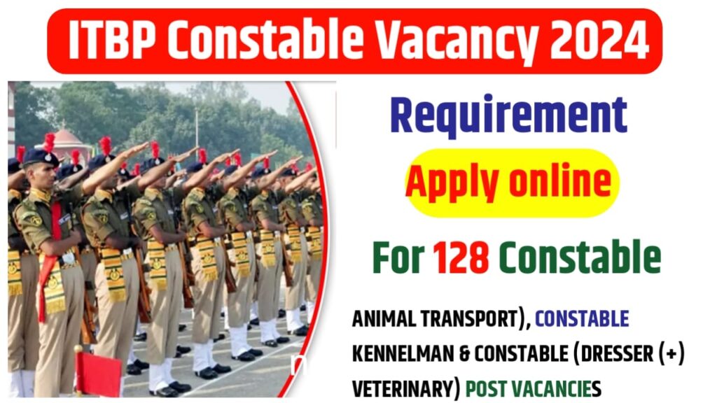 ITBP Constable Requirement 2024 New Vacancy Update